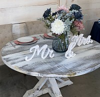 Bride and Groom Table